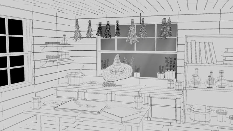 The Witch's Cottage Wireframe | 2024