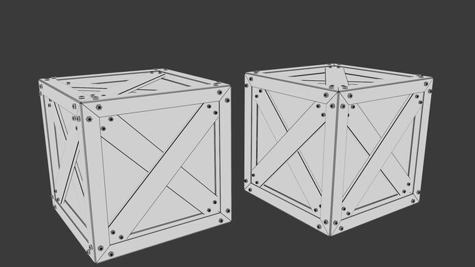 Medieval Crate Wireframe | 2024